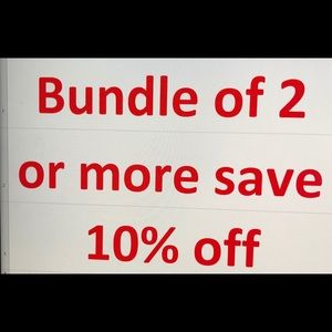 Bundle of 2 save 10% off